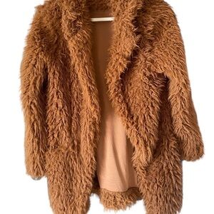 Love Tree Teddy Bear Coat. Cinnamon color Size Small hooded and pockets